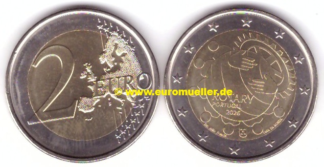 Portugal 2 Euro Gedenkmünze 2026...Rotary Club   