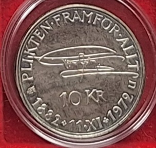  Schweden 10 Kronen, 1972 Silber   