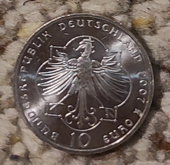  Deutschland 10 Euro 2007, SILBER, 800. Geburtstag von Elisabeth von Thüringen   