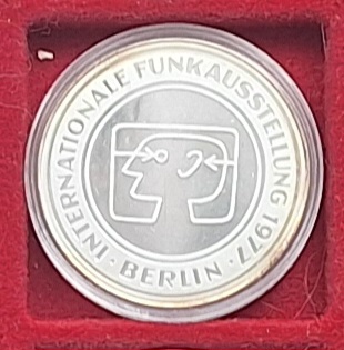  Medaille Deutschland 1977 Internationale Funkausstellung 1000er Silber gekapselt   