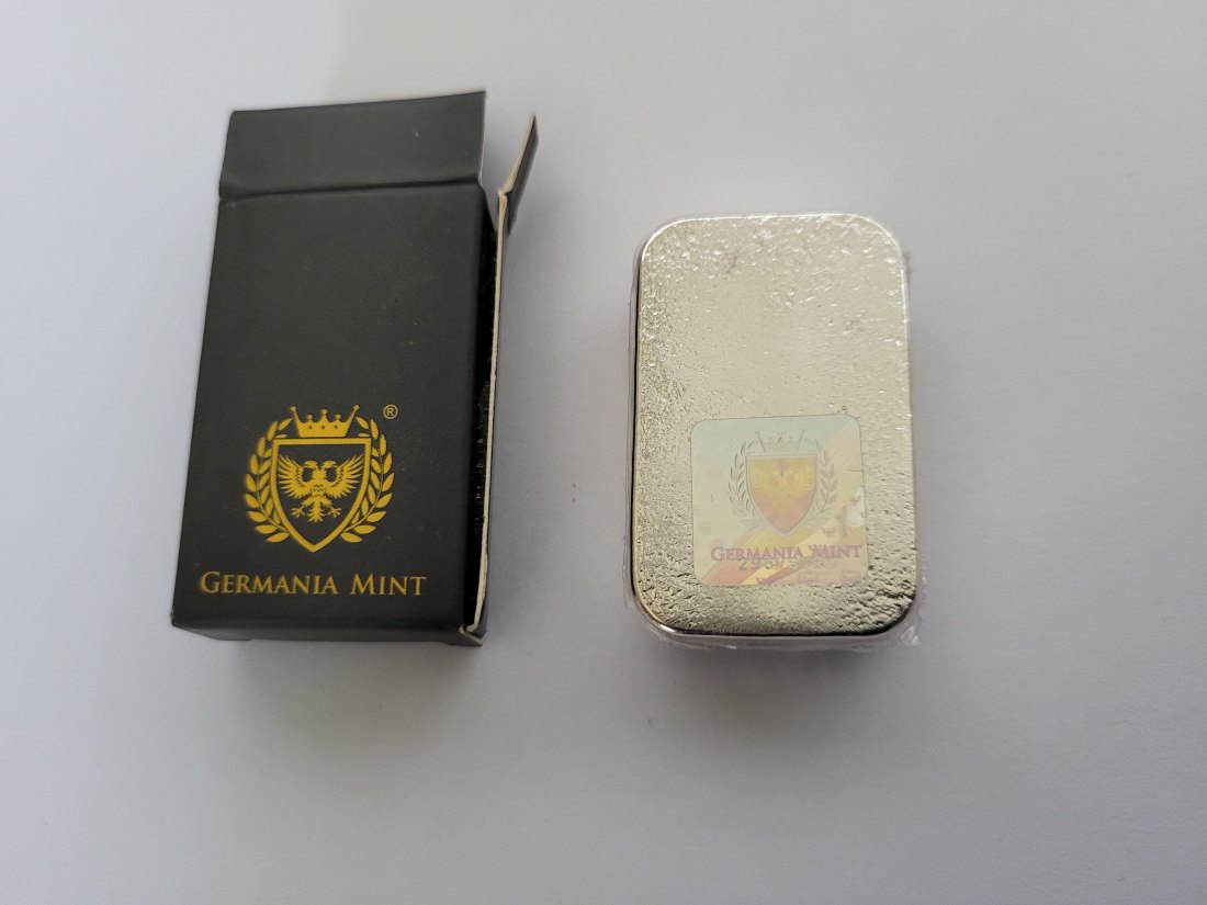  Silberbarren 100 g Germania Mint Ag 999,9 silber Deutschland Spittalgold9800 (4997)   