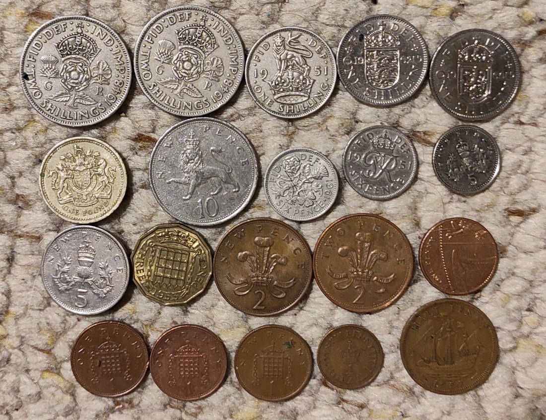  Set 115: Großbritannien Münzlot mit 18 verschiedenen Münzen (1 doppelt)   