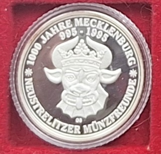  Deutschland Medsille 1983 1000 Jahre Meklenburg 250 Jahre Neustrelitz Silber Start 27   