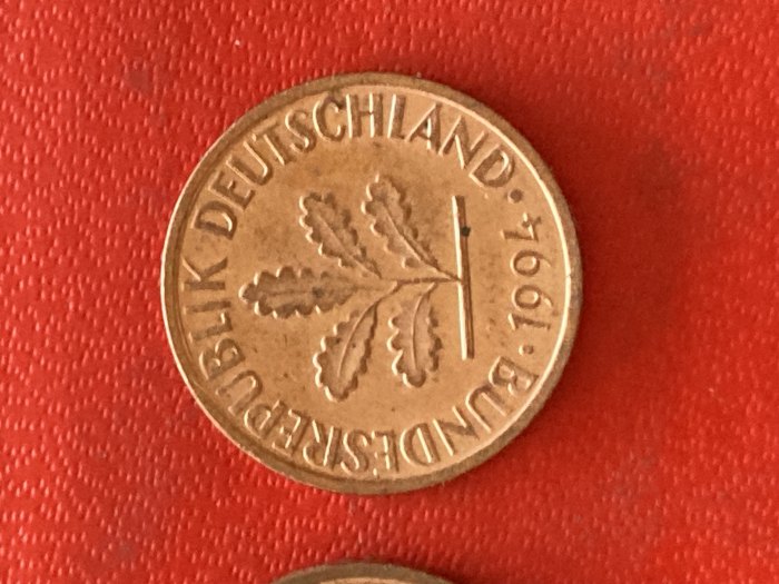  Münze Münzen Umlaufmünze Deutschland 1 Pfennig 1994 Münzzeichen A   