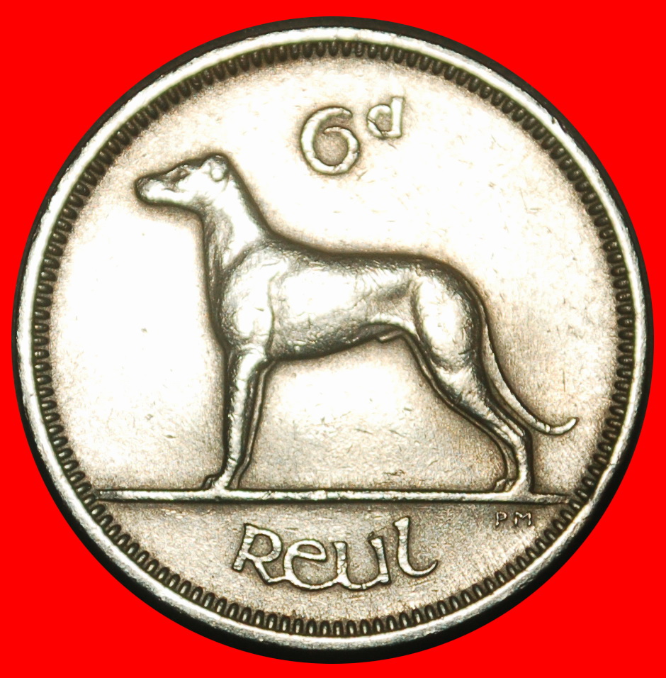 Ⰺ 2 SOLD GREAT BRITAIN (1928-1969): IRELAND ★ 6 PENCE 1959 IRISH WOLFHOUND! ★LOW START ★ NO RESERVE!