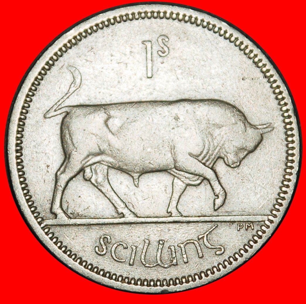 Ⰺ GREAT BRITAIN (1928-1968) NOT SILVER: IRELAND ★ 1 SHILLING 1962 BULL! II B★LOW START ★ NO RESERVE!