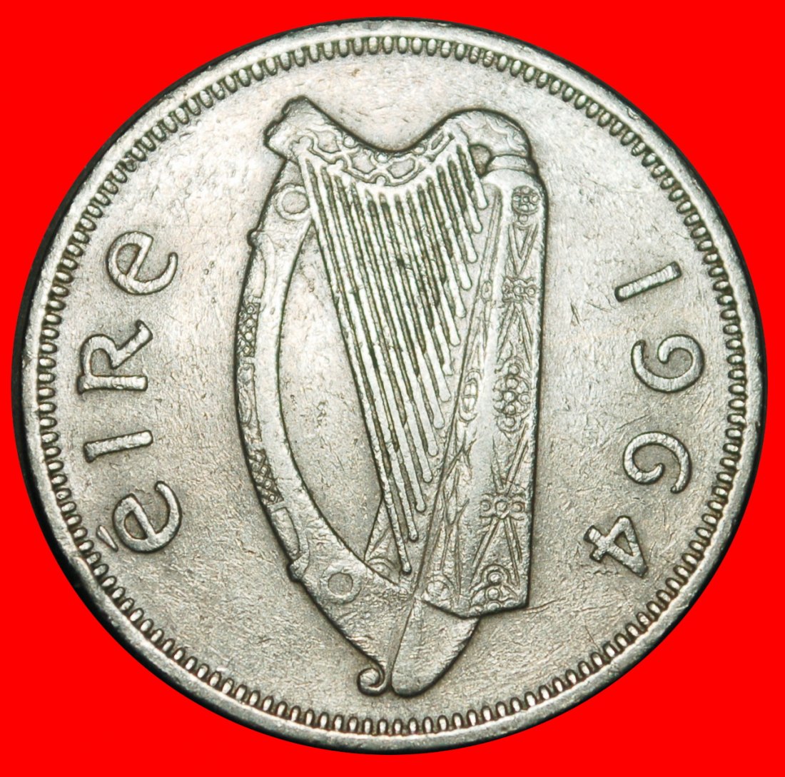  Ⰺ GREAT BRITAIN 1928-1968 NOT SILVER: IRELAND★2 SHILLINGS-FLORIN 1964 SALMON★LOW START ★ NO RESERVE!   