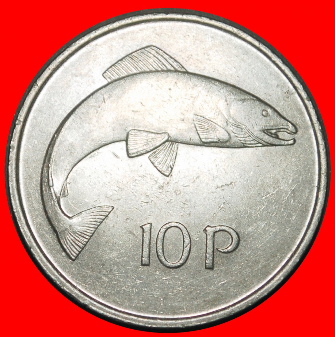 Ⰺ GREAT BRITAIN (1969-1986): IRELAND ★ 10 PENCE 1974 SALMON FISH!★LOW START ★ NO RESERVE!