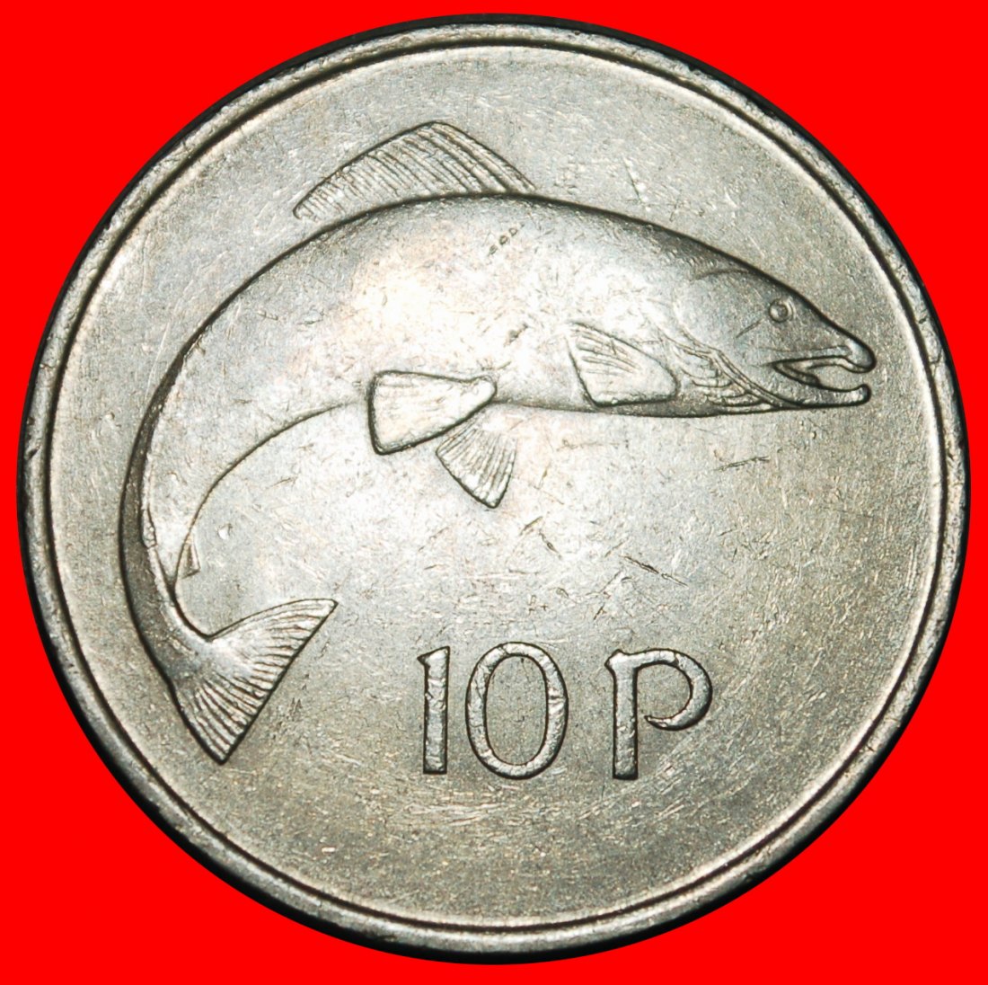 Ⰺ GREAT BRITAIN (1969-1986): IRELAND ★ 10 PENCE 1976 SALMON FISH!★LOW START ★ NO RESERVE!