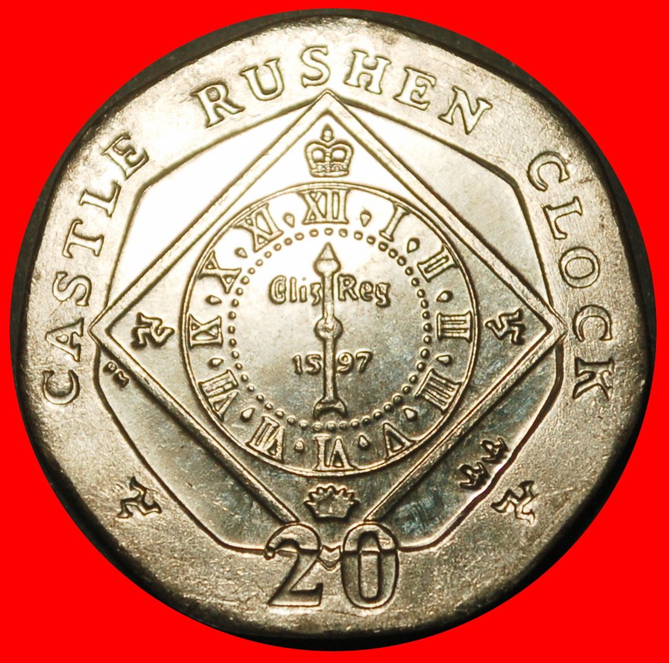 Ⰺ GREAT BRITAIN (2004-2016): ISLE OF MAN ★ 20 PENCE 2012AA CLOCK 1597 UNC ★LOW START ★ NO RESERVE!