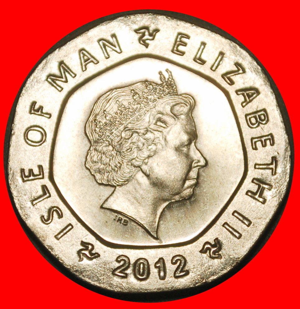  Ⰺ GREAT BRITAIN (2004-2016): ISLE OF MAN ★ 20 PENCE 2012AA CLOCK 1597 UNC ★LOW START ★ NO RESERVE!   