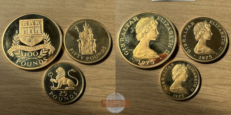 Gibraltar MM Frankfurt Feingewicht: 46,86g 25/50/100 Pfund 1975