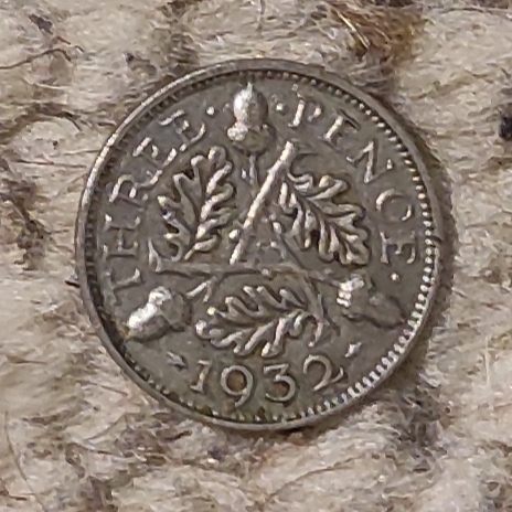  Großbritannien 3 Pence 1932, SILBER,George V.   