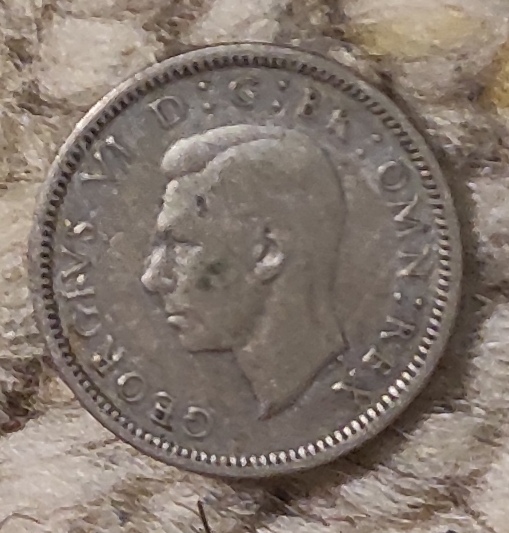  Großbritannien 6 Pence 1937, SILBER, George VI.   