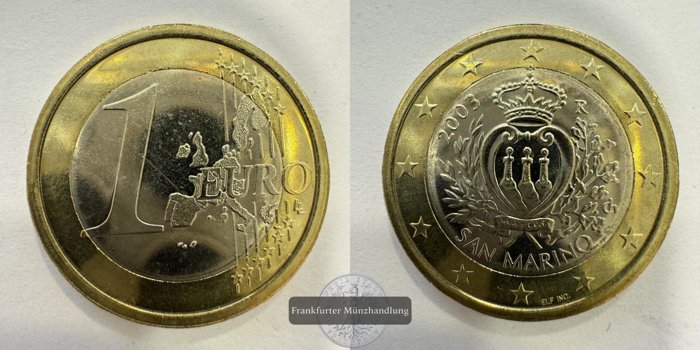  San Marino Kursmünze 2003 1Euro FM-Frankfurt Bi-Metall   
