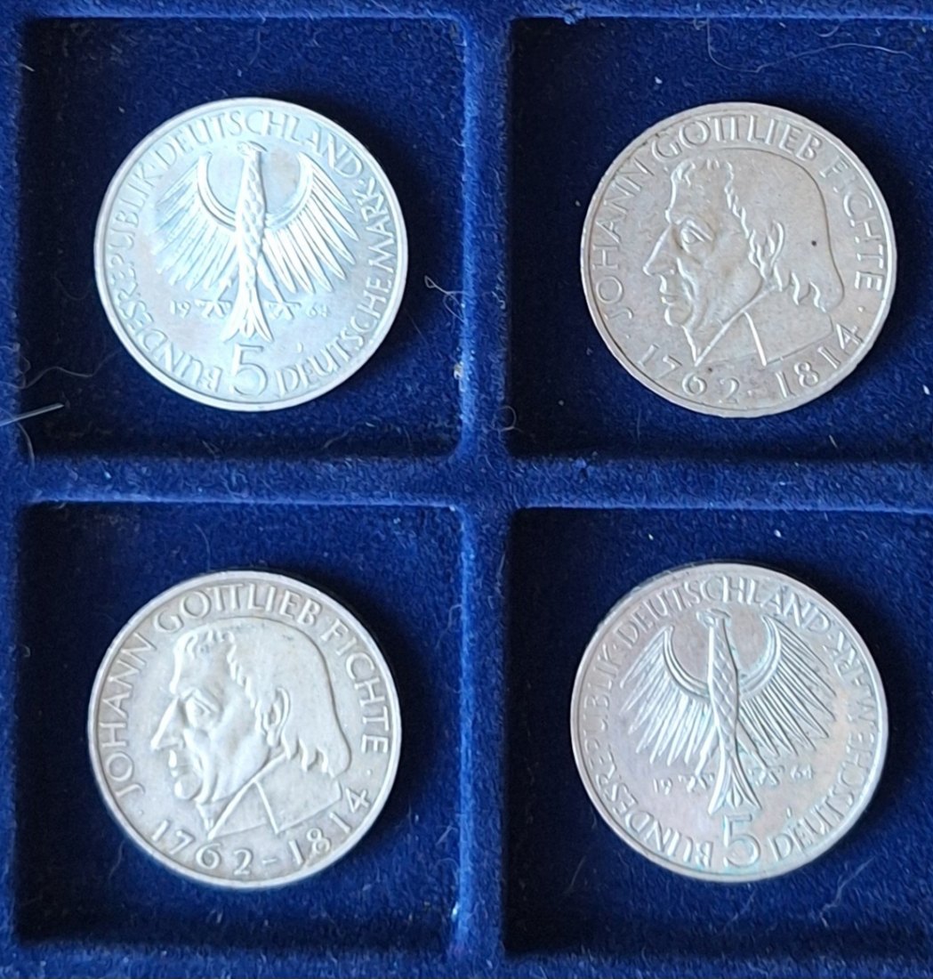  BRD - 5 Mark - 1964 hier Fichte der Serie Ersten fünf Gedenkmünzen Original und Silber   
