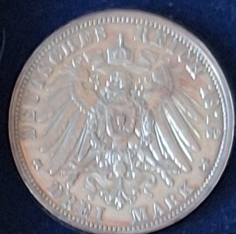  Deutsches Kaiserreich. 3 Mark. 1913 18.Oktober 1813-1913 Prägestelle E Muldenhütten Silber   