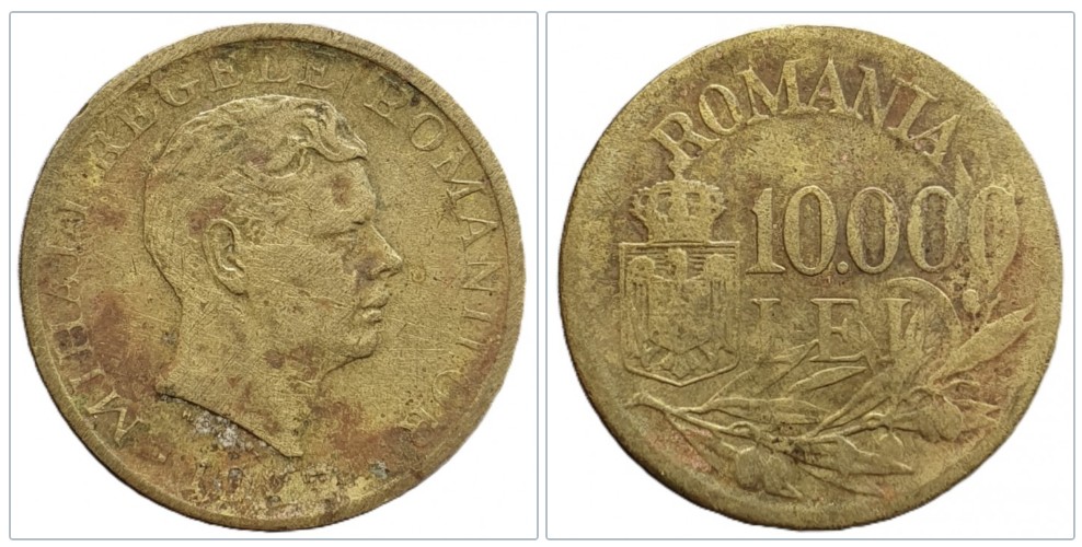  Rumänien  10.000 Lei 1947   