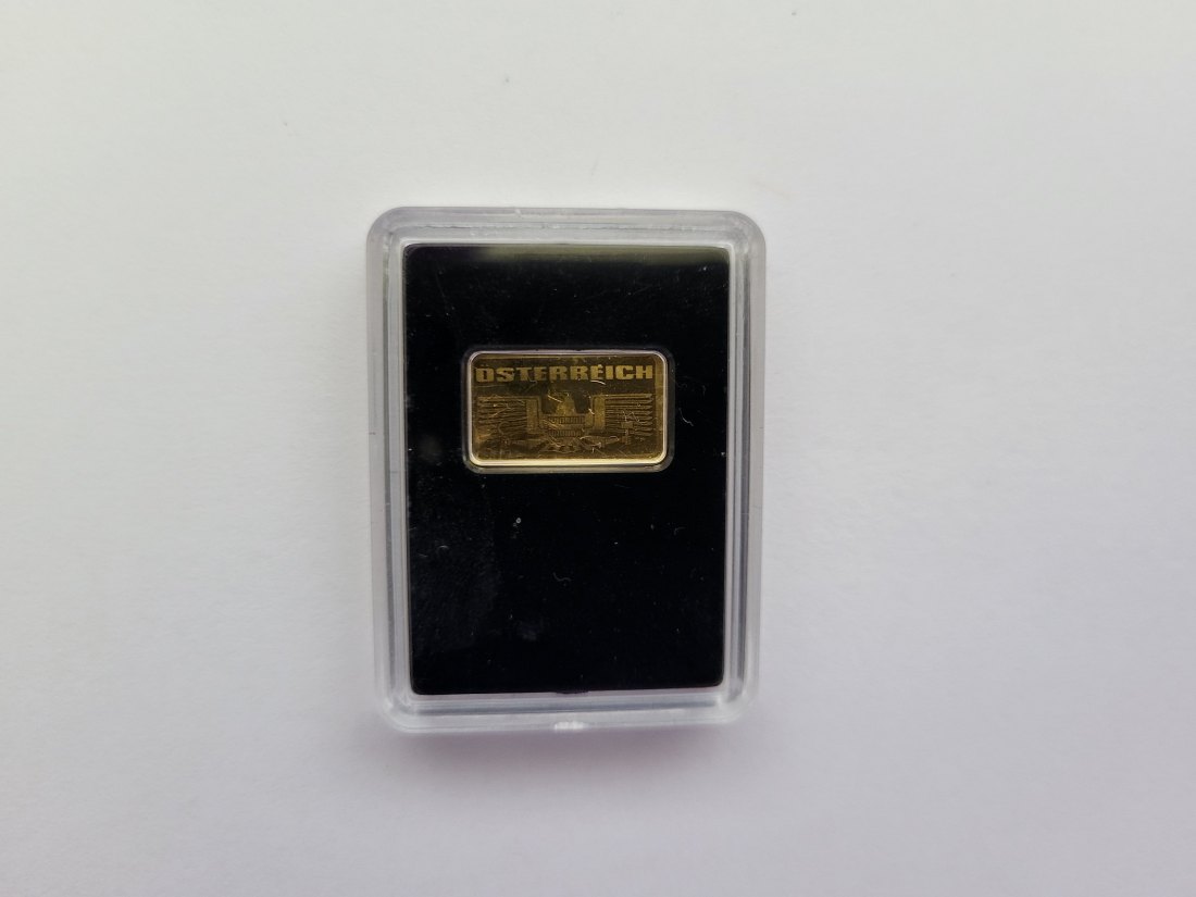  Goldbarren 1/200 Oz 185 Jahre Eisenbahn in Österreich Spittalgold9800 (5527   