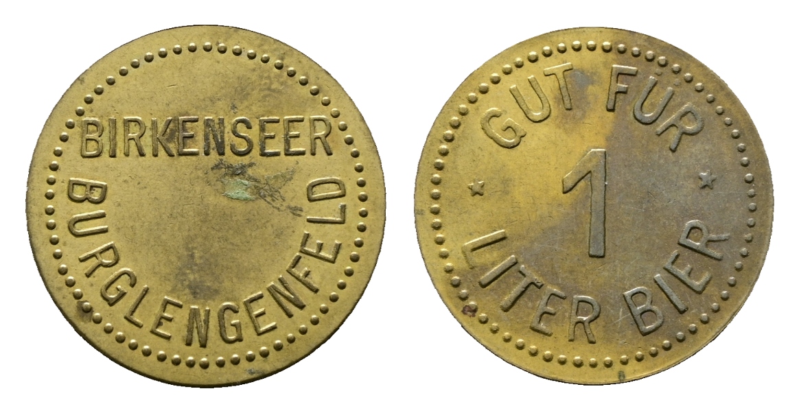  Bayern; Burglengenfeld Birkenseer; Gut für 1 Liter Bier; Menzel 4075   