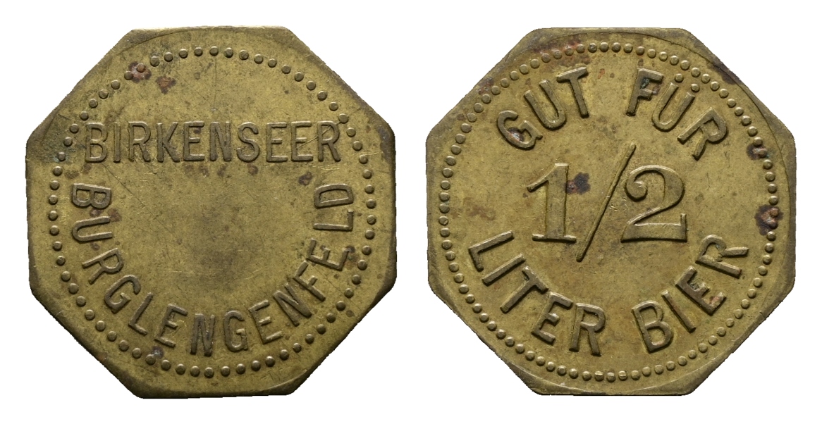  Bayern; Burglengenfeld Birkenseer; Gut für 1/2 Liter Bier; Menzel - (vgl.4075)   