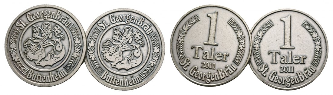  Bayern; Buttenheim St. Georgen Bräu; Taler 2011; Menzel - (2 Stück)   