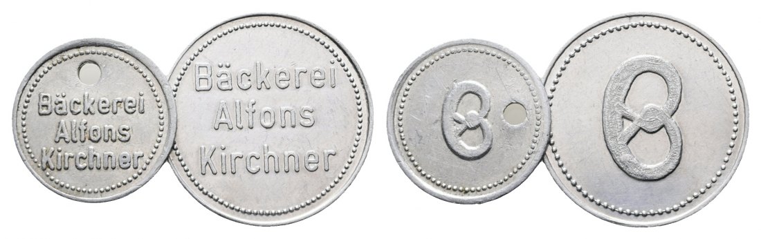  Bayern; Burkardsroth; Bäckerei Alfons Kirchner; 2 Marken;  Menzel -   