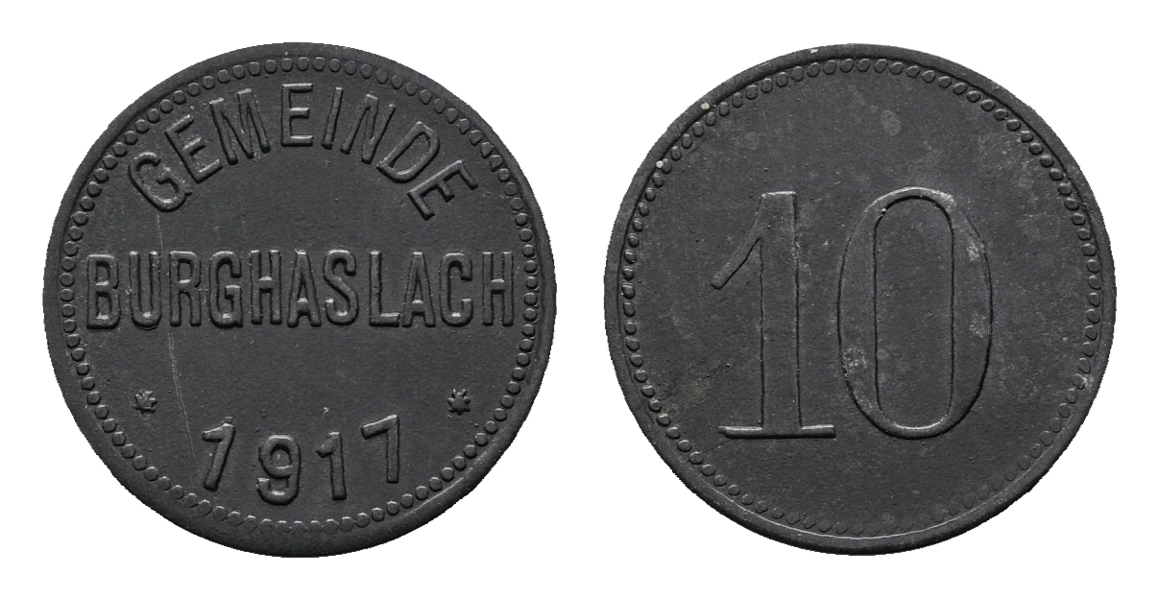  Bayern; Burghaslach Gemeinde 1917; WZ: 10;  Menzel 4062.2   