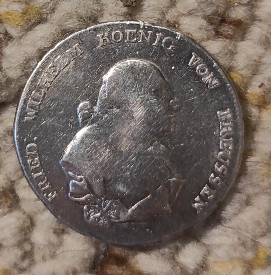  Preußen 1 Taler 1791, SILBER, Friedrich Wilhelm II.   