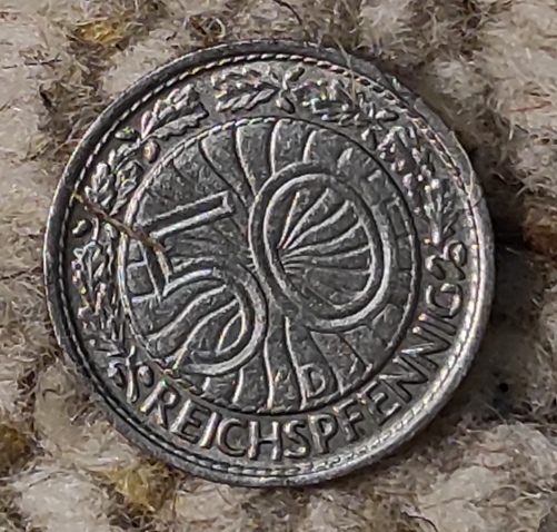  Deutschland 50 Pfennig 1928 D,   