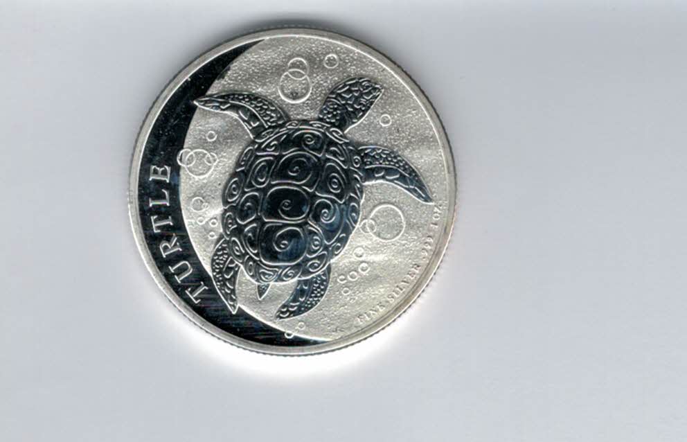  2 Dollars 2014 Schildkröte Turtle 1 Oz Silberunze Niue Spittalgold9800 (5455   
