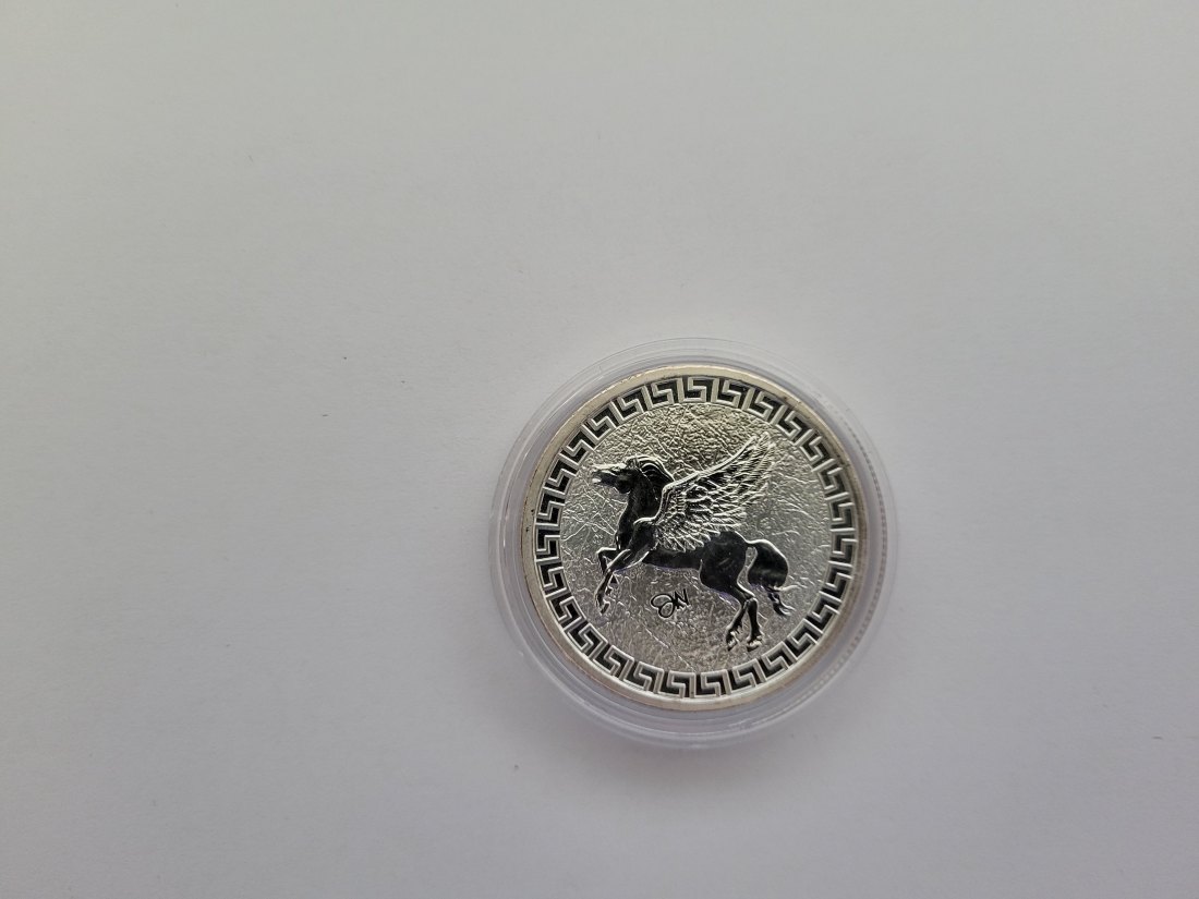  1 Pfund 2022 Pegasus Silbermünze 1 OZ 999 St. Helena Islands Spittalgold9800 (5455   