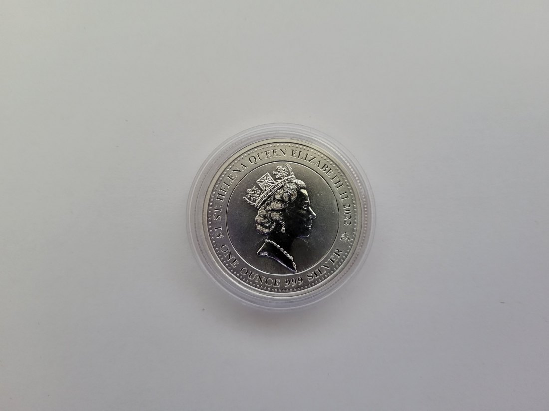  1 Pfund 2022 Pegasus Silbermünze 1 OZ 999 St. Helena Islands Spittalgold9800 (5455   