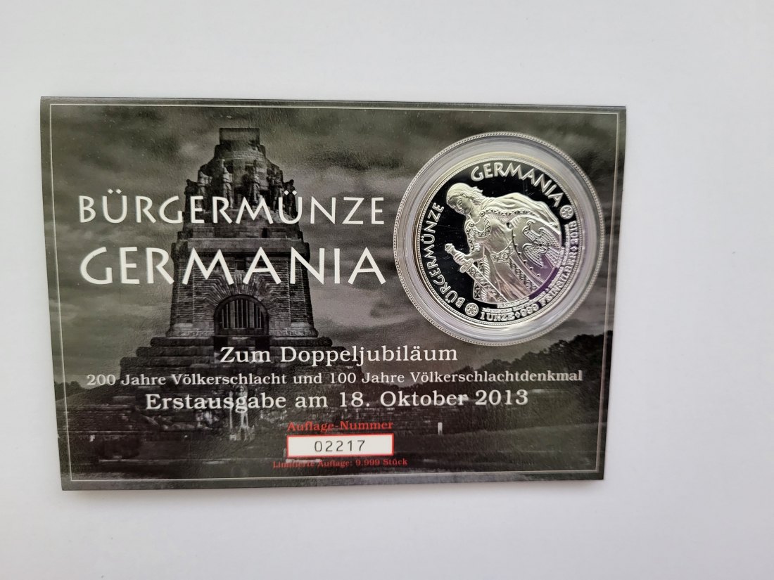  Silbermedaille 2013 Bürgermünze Germania Schiller 1 Oz 999 Deutschland Spittalgold9800 (5455   