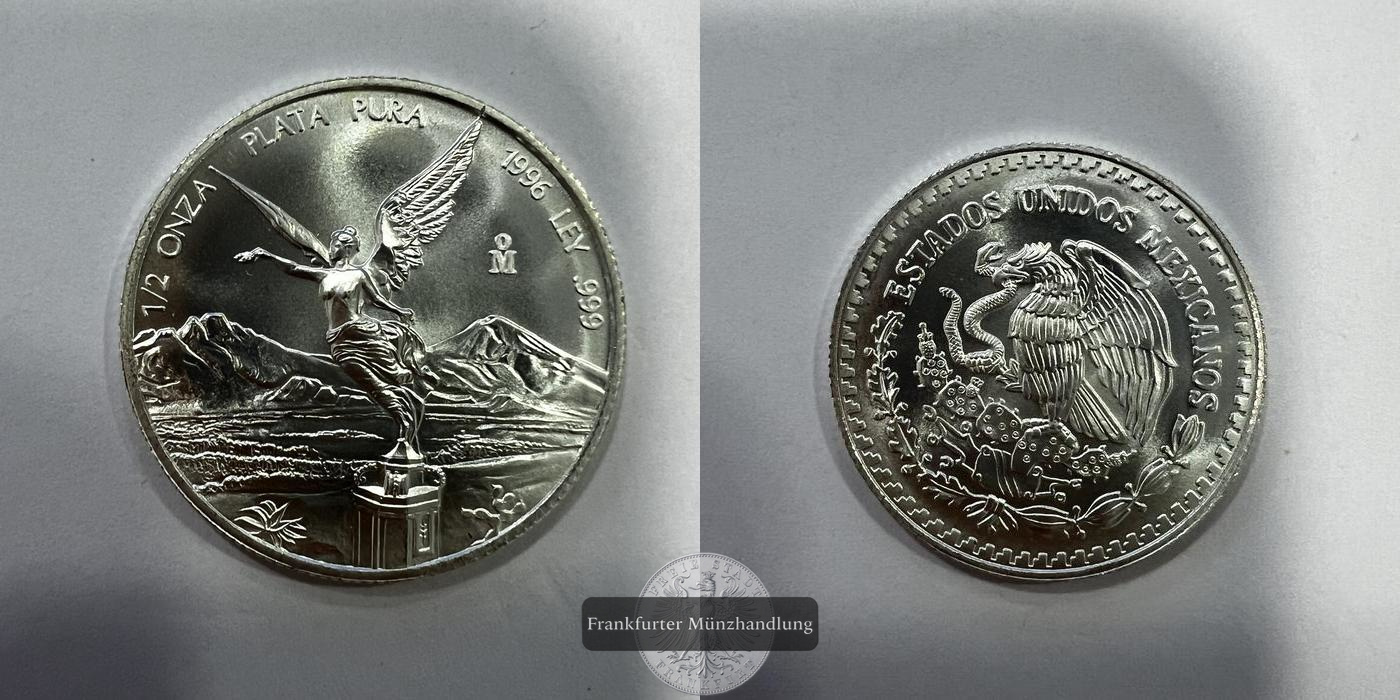 mexiko ½ Onza Libertad 1996 FM-FRANKFURT KM#612  Feinsilber: 15,55g   