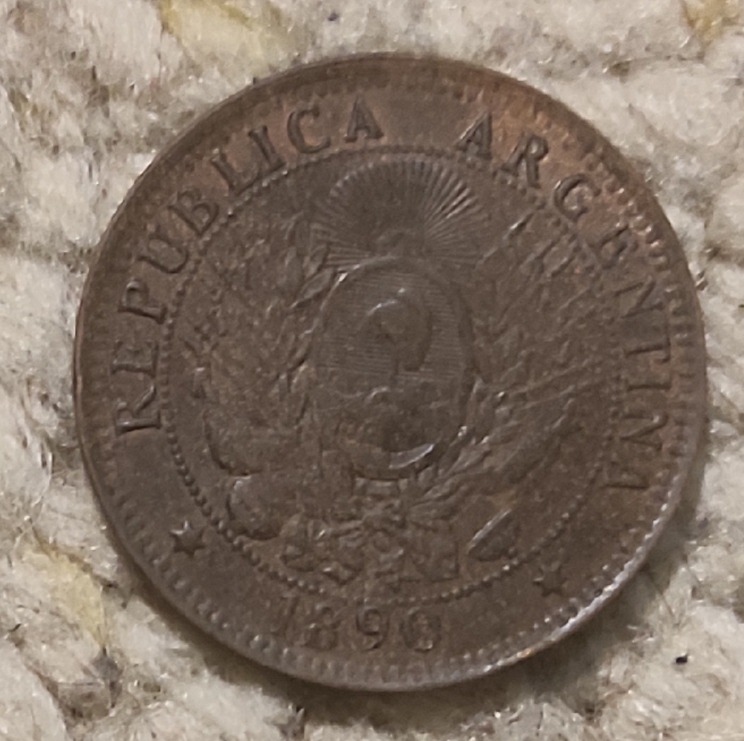  Argentinien 2 Centavos 1890   