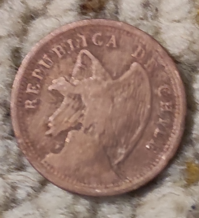  Chile 20 Centavos 1921, nicht besonders gut erhalten   