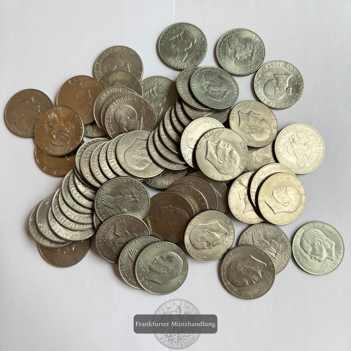  LOT: USA. 65x 1$ Liberty 20. Jahrhundert Unedles Material FM-Frankfurt 65$ (Gesamtnominal)   