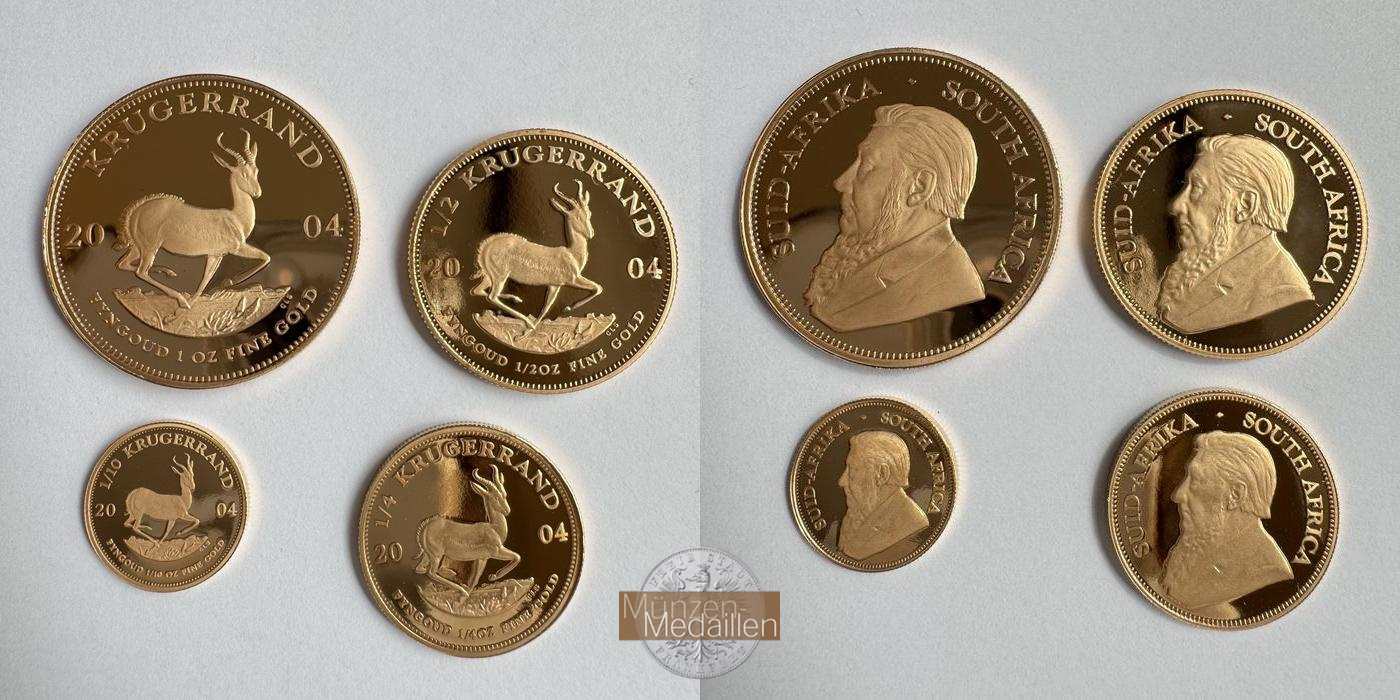 Süd-Afrika Krügerrand Prestige Set 2004 (Proof) MM-Frankfurt Feingold: 57,56g