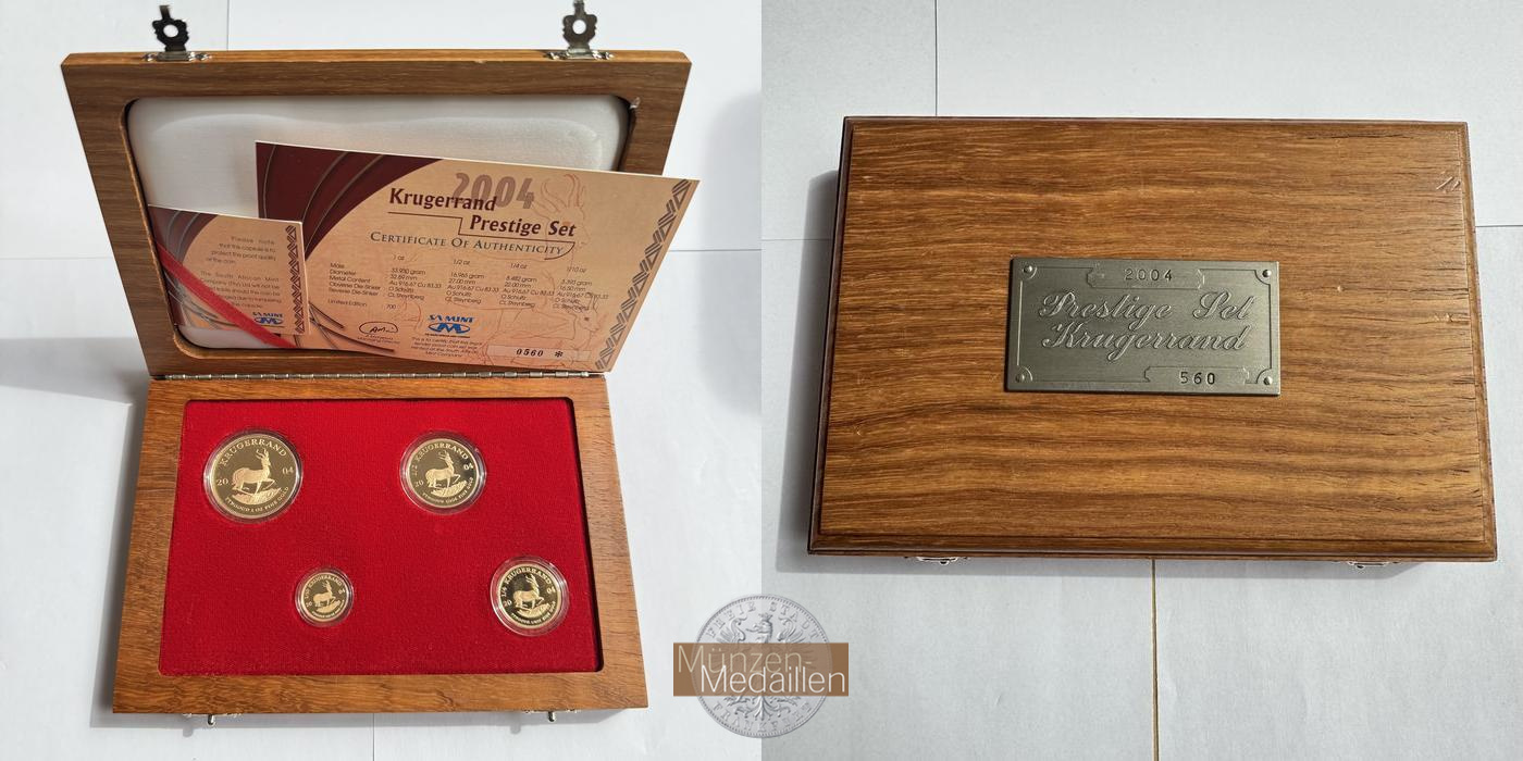  Süd-Afrika Krügerrand Prestige Set 2004 (Proof) MM-Frankfurt Feingold: 57,56g   