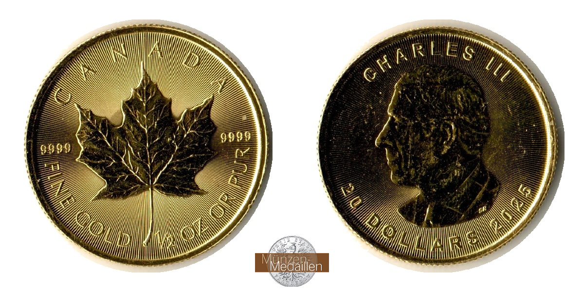Kanada MM-Frankfurt Feingold: 15,55g 20 Dollar (Maple Leaf) 2025 