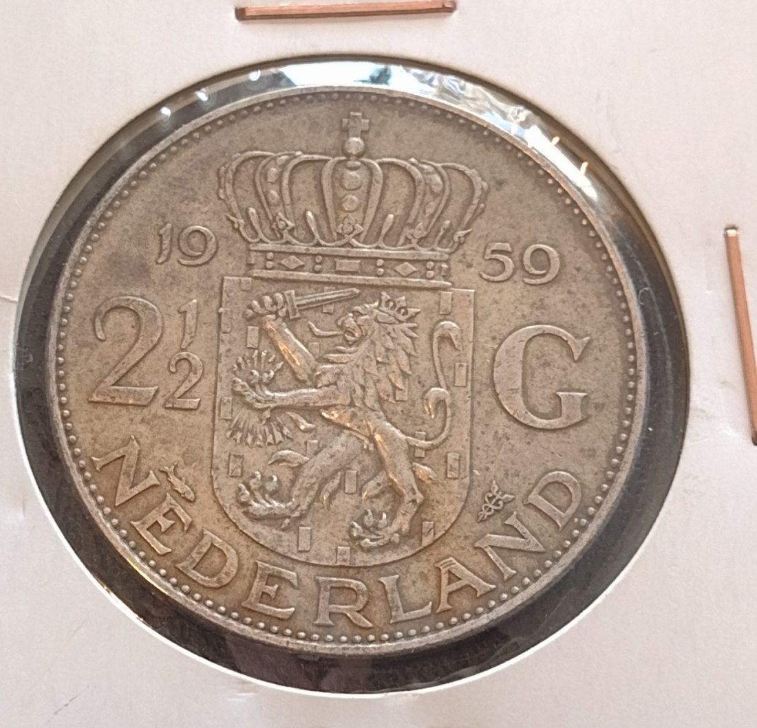  Niederlande 2,5 Gulden 1959, KM 185   