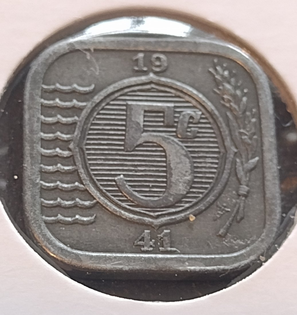  Niederlande 5 Cent 1941, deutsche Besatzung, KM 172   