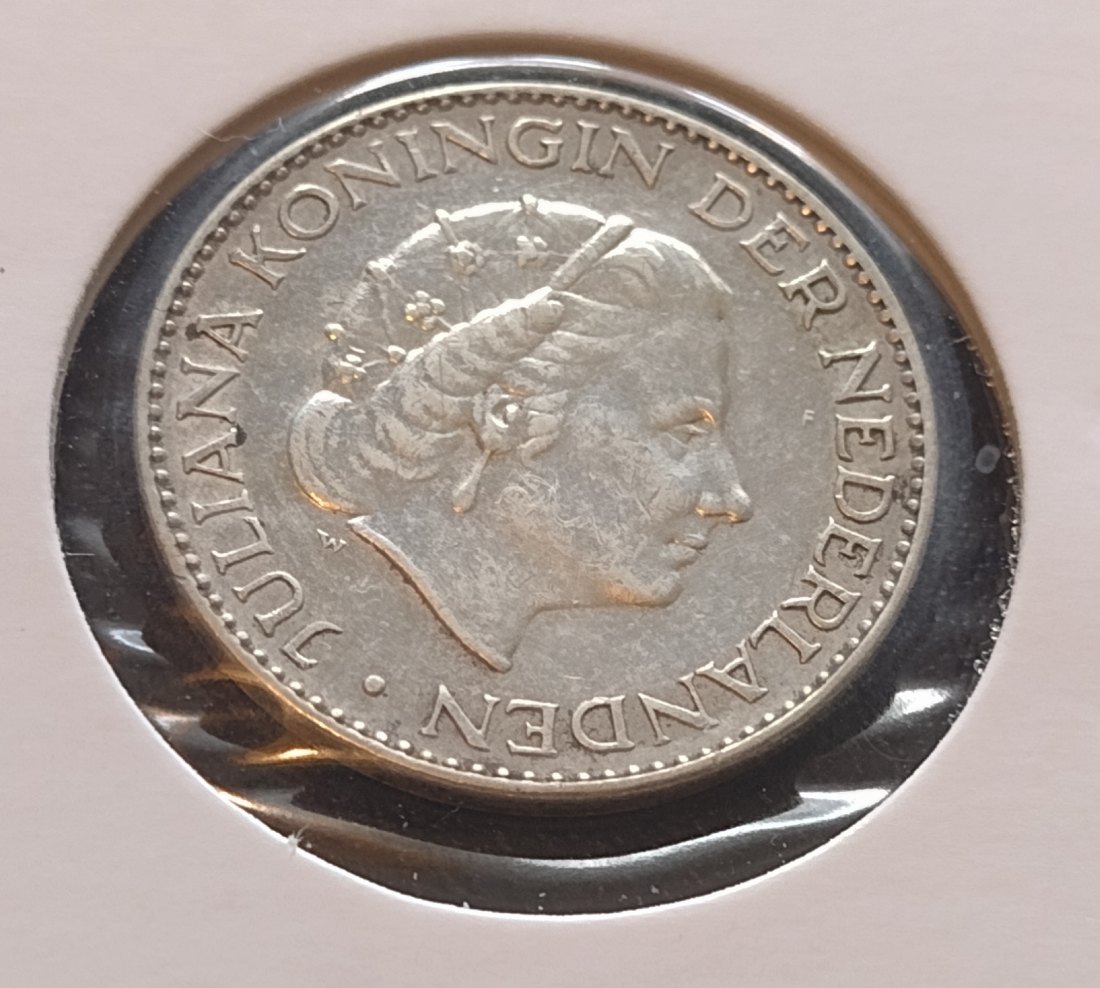  Niederlande,1 Gulden 1957 , AG 720, KM 184   