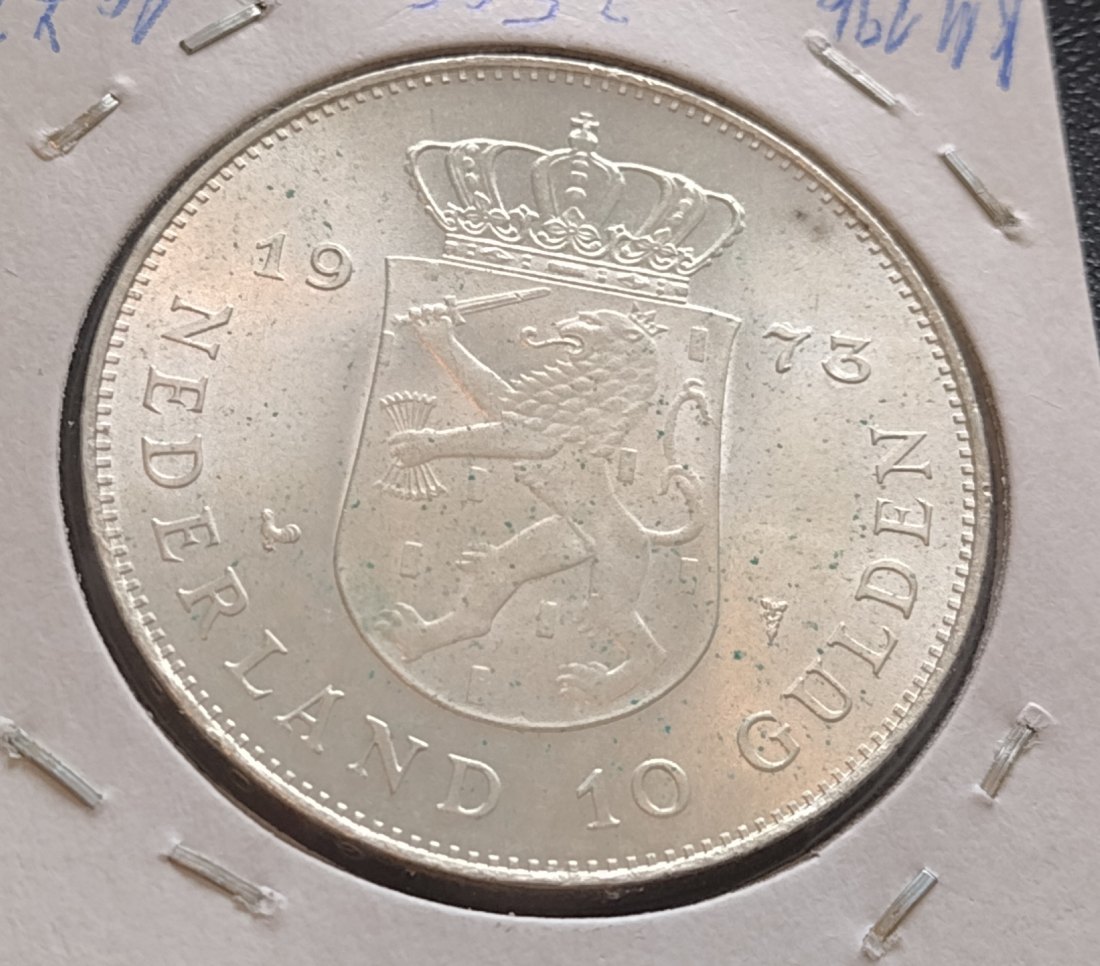  Niederlande,10 Gulden 1973, AG 720, km 196   