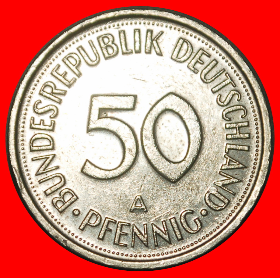 Ⰺ NOT COMMUNIST (1949-2001):GERMANY★50 PFENNIGS 1990A! PRUSSIA! DIES III E p★LOW START ★ NO RESERVE!