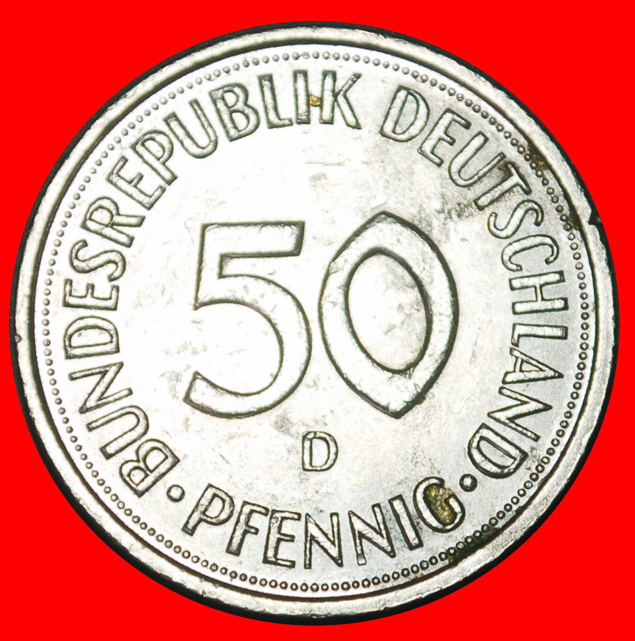 Ⰺ NOT COMMUNIST (1949-2001):GERMANY★50 PFENNIGS 1991D BAVARIA! DIES III2 E p★LOW START ★ NO RESERVE!