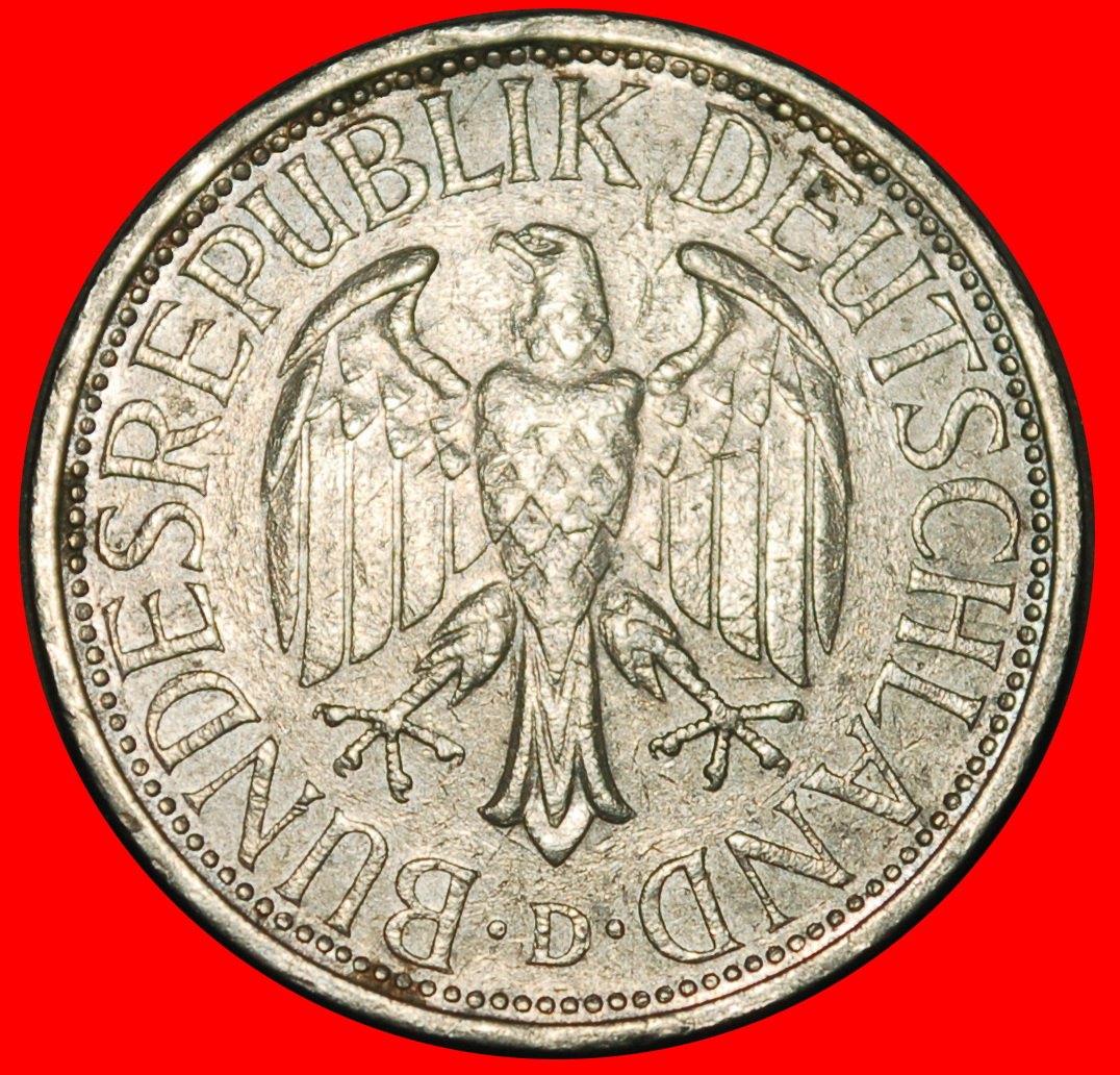  Ⰺ NOT COMMUNIST TYPE (1950-2001): GERMANY ★ 1 MARK 1975D BAVARIA! II1 C r2!★LOW START ★ NO RESERVE!   