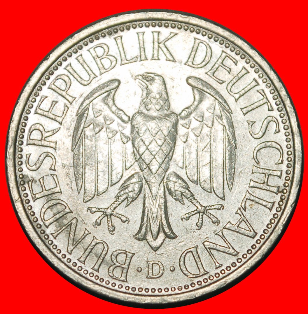  Ⰺ NOT COMMUNIST TYPE (1950-2001): GERMANY ★ 1 MARK 1977D BAVARIA! II1 C r2!★LOW START ★ NO RESERVE!   