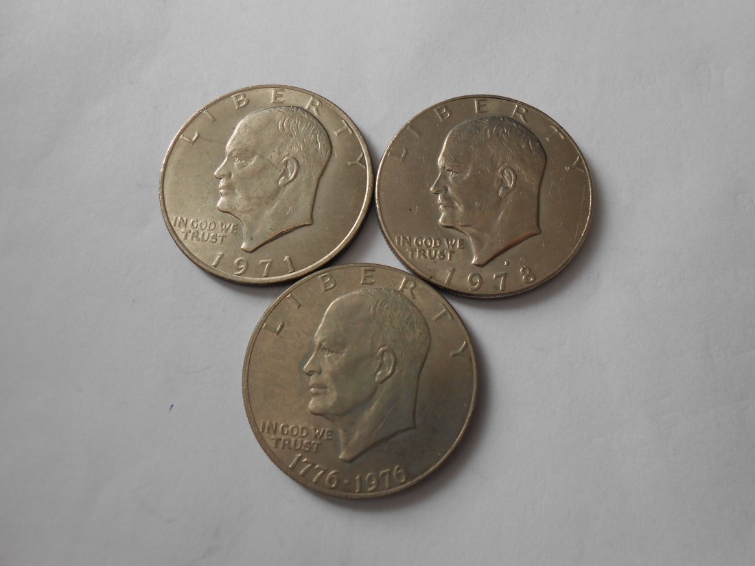 ZX2 USA 3er Lot 1 Dollar// 1971 1976 1978 D